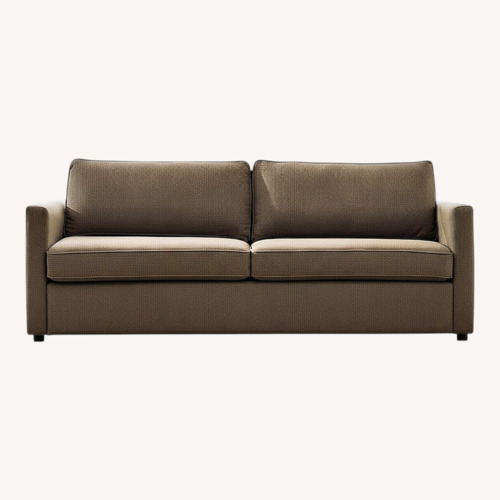 Used West Elm Harris Dark Brown Velvet 3+ Seater Sofa for sale on AptDeco