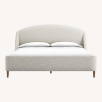Crate & Barrel Lafayette Upholstered King Bed 
