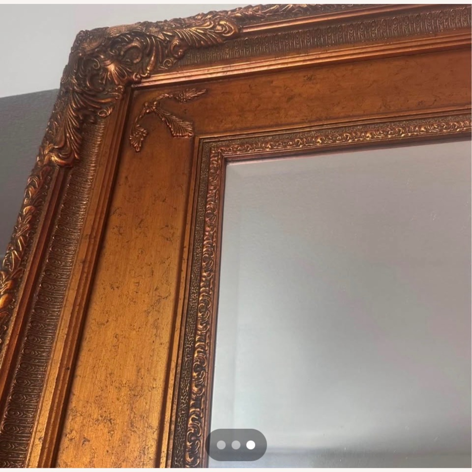 Vintage/Antique Dark Brown Wall Mirror - image-1