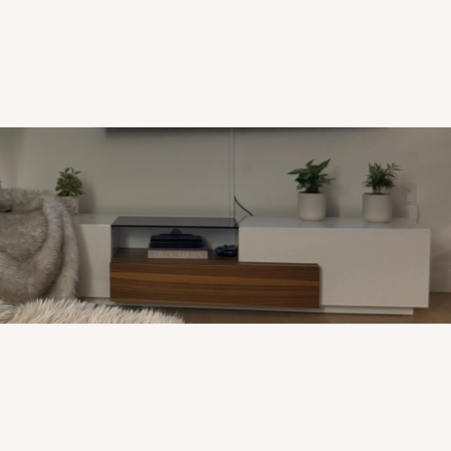 Wayfair Verneuil White Wood Media Storage - image-1