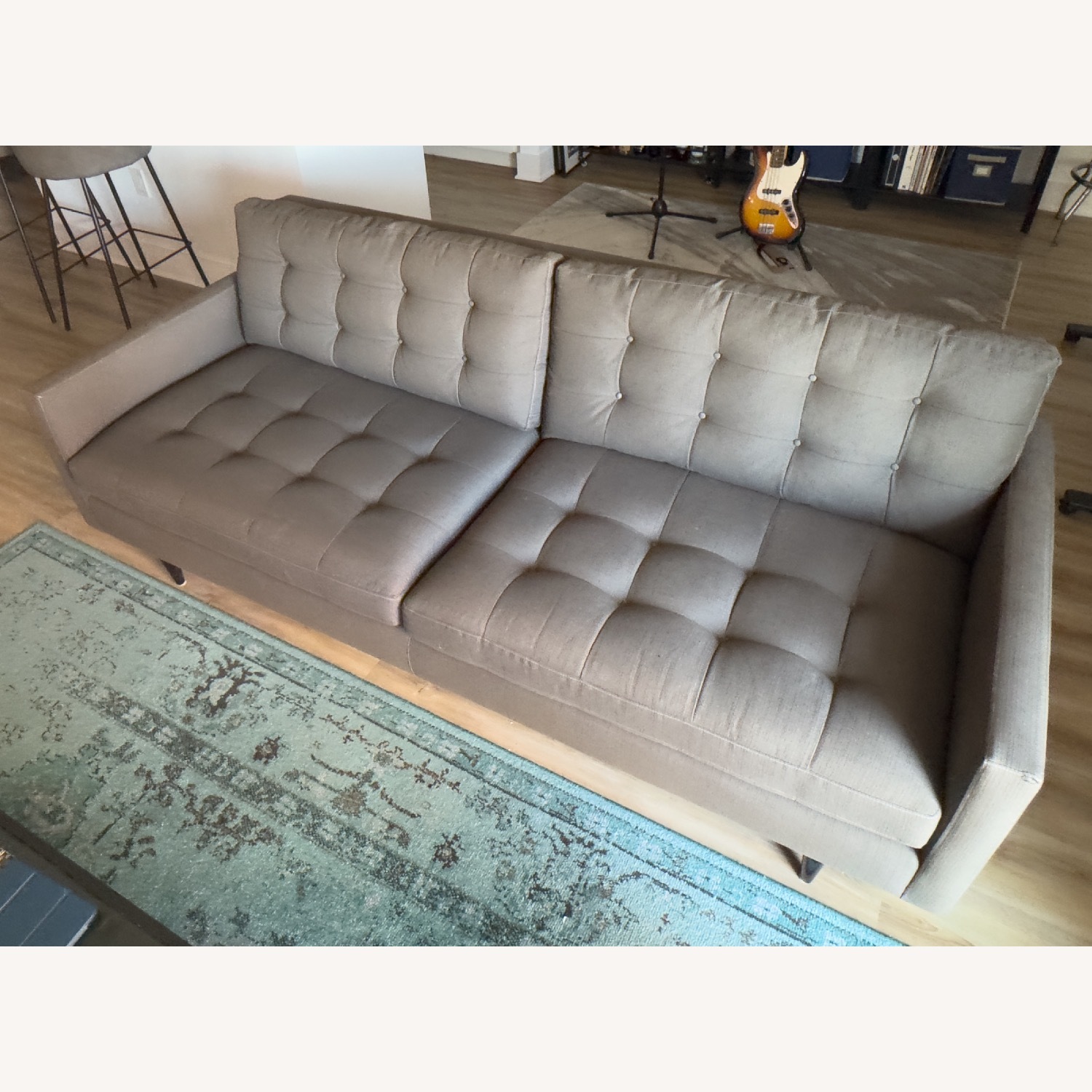 Crate & Barrel 86" Petrie Sofa Graphite - image-2