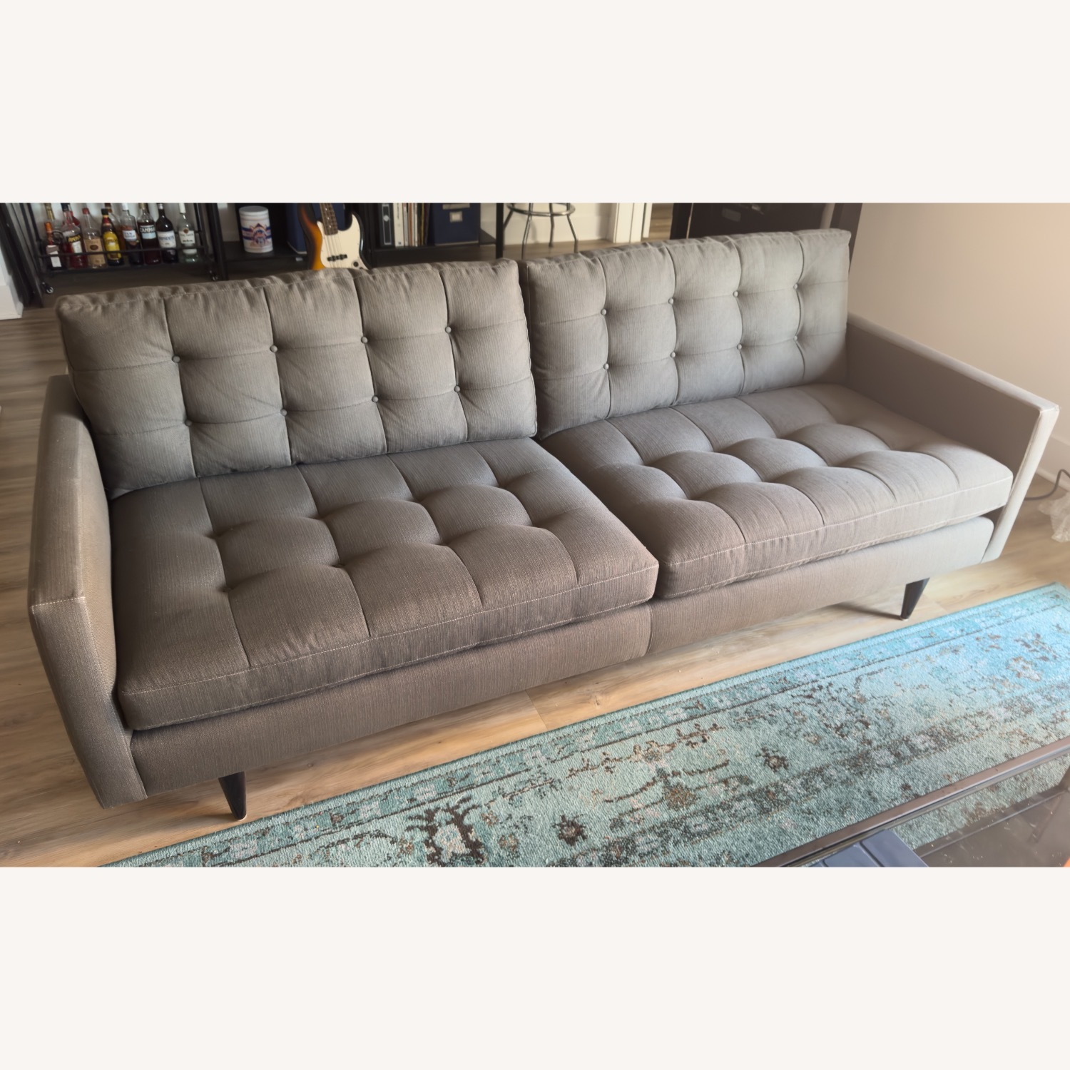 Crate & Barrel 86" Petrie Sofa Graphite - image-3