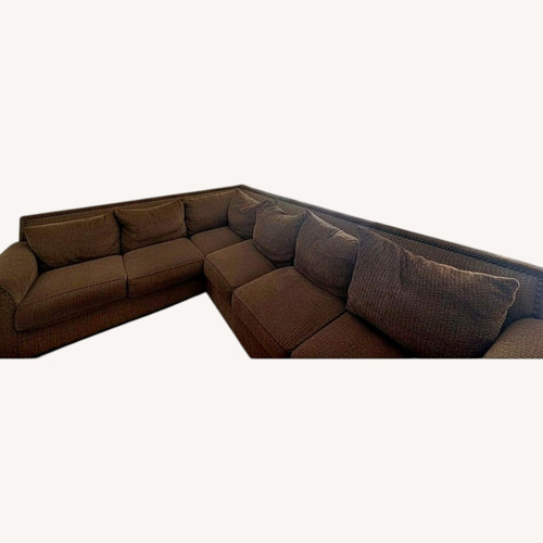Used Vintage/Antique Dark Brown 2 Piece Sectional for sale on AptDeco