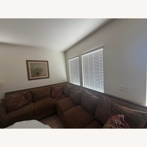 Used Vintage/Antique Dark Brown 2 Piece Sectional for sale on AptDeco