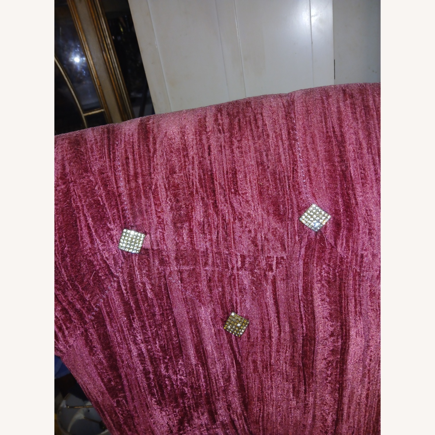Vintage/Antique Pink Velvet Accent Chair - image-4