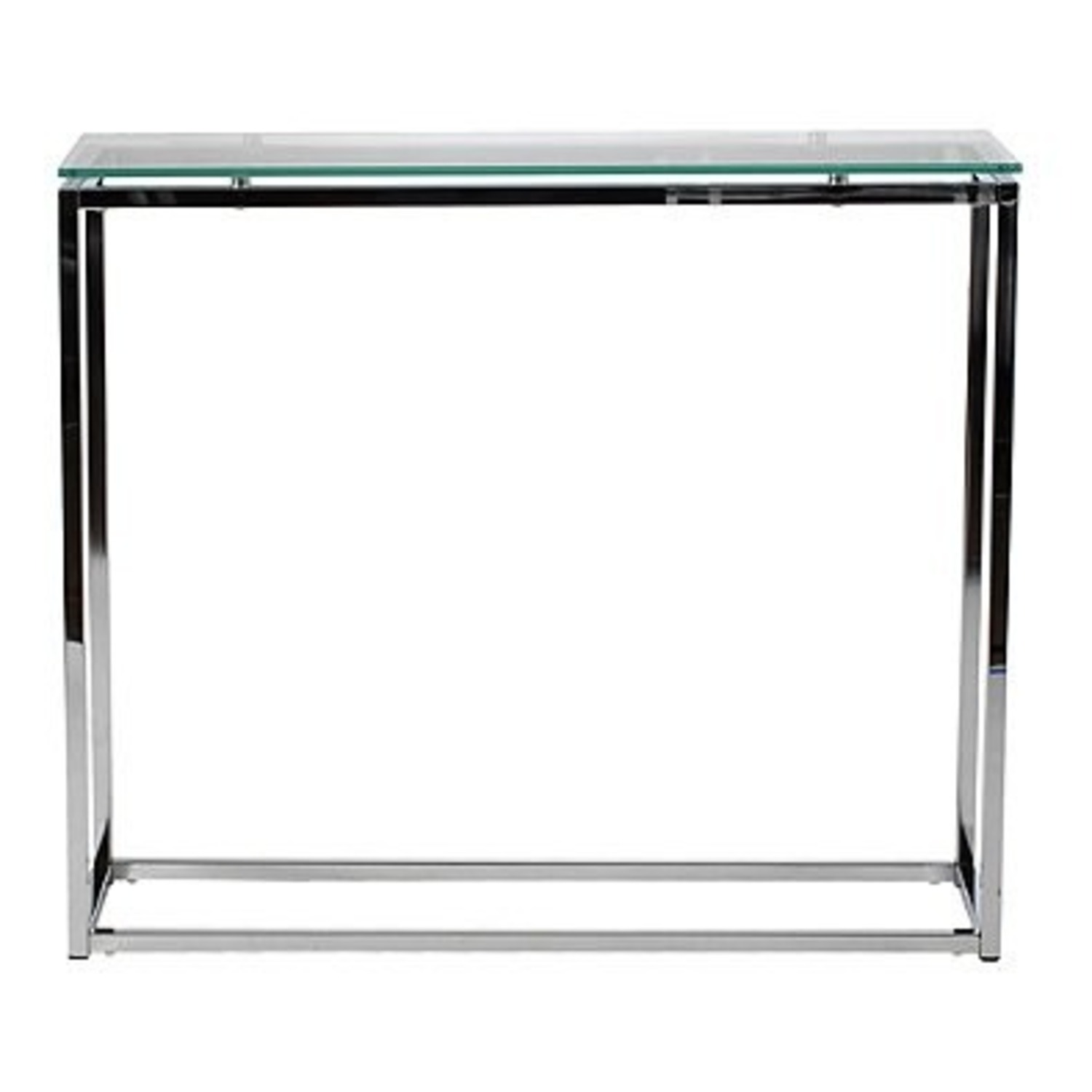 Stylish Glass Side Table W Chromed Steel Base - image-10