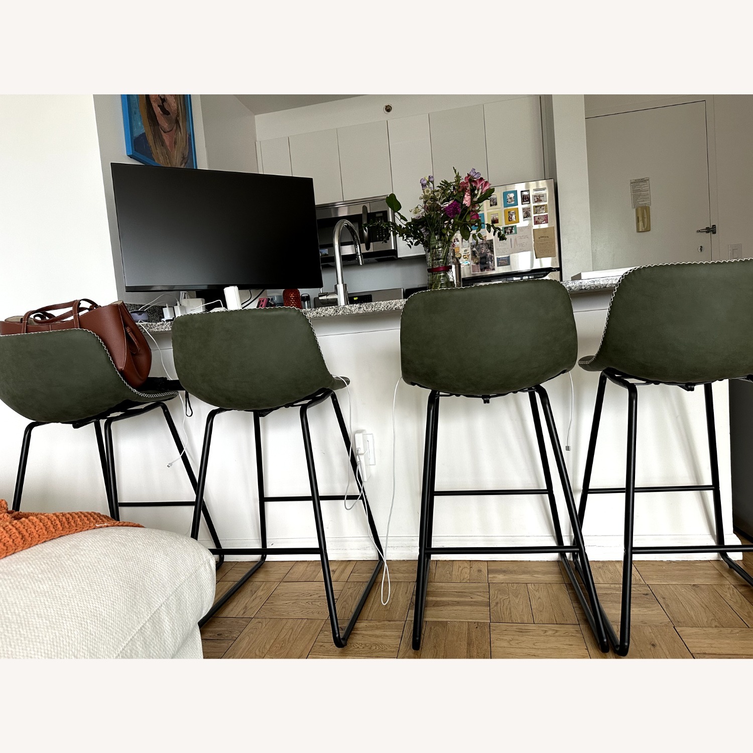 Green Stools - Set of 4 - image-1