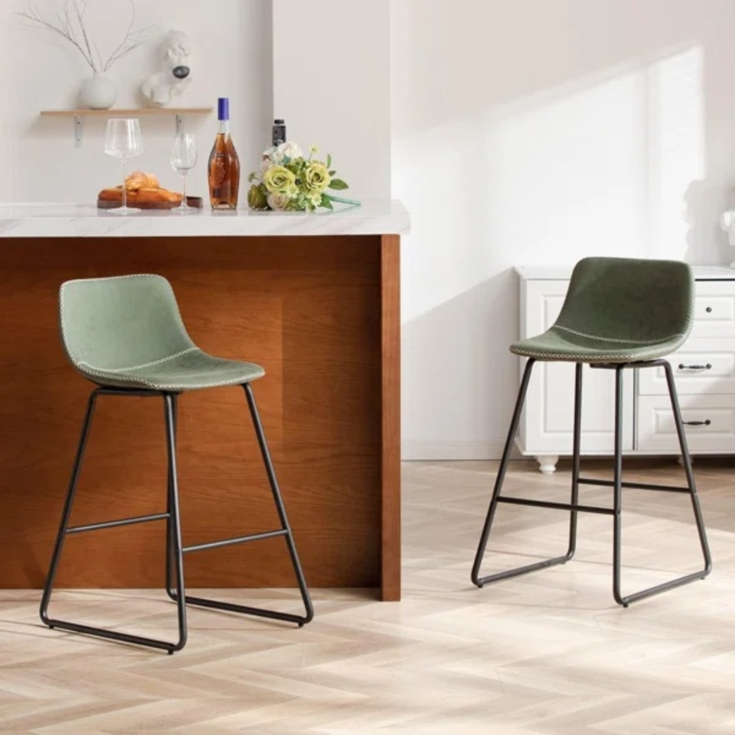 Green Stools - Set of 4 - image-4