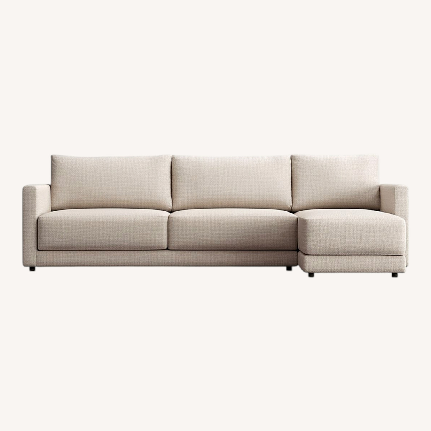 Crate & Barrel Gather White Fabric 2 Piece Sectional - image-0
