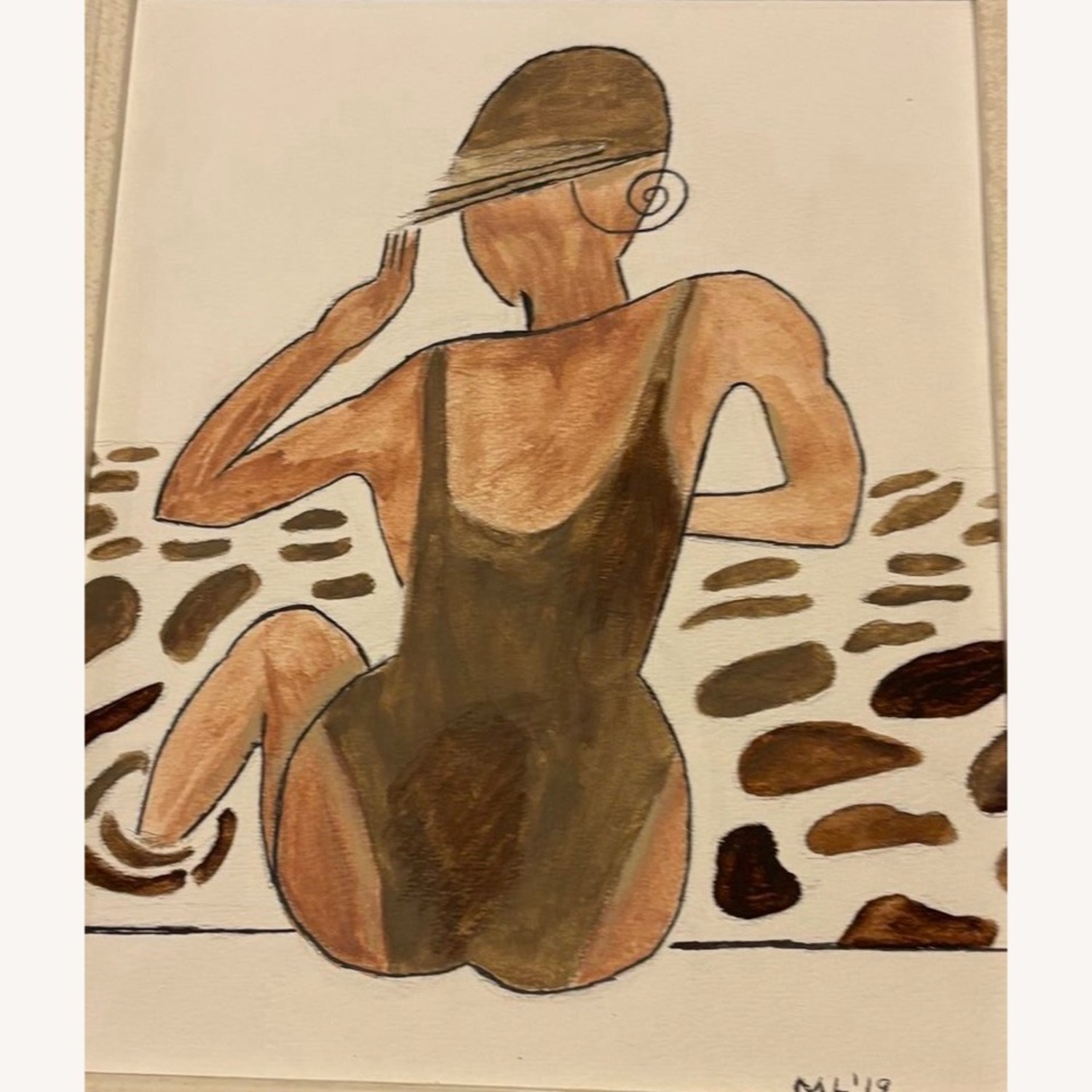 Art Deco Swimmer Wall Decor - image-2