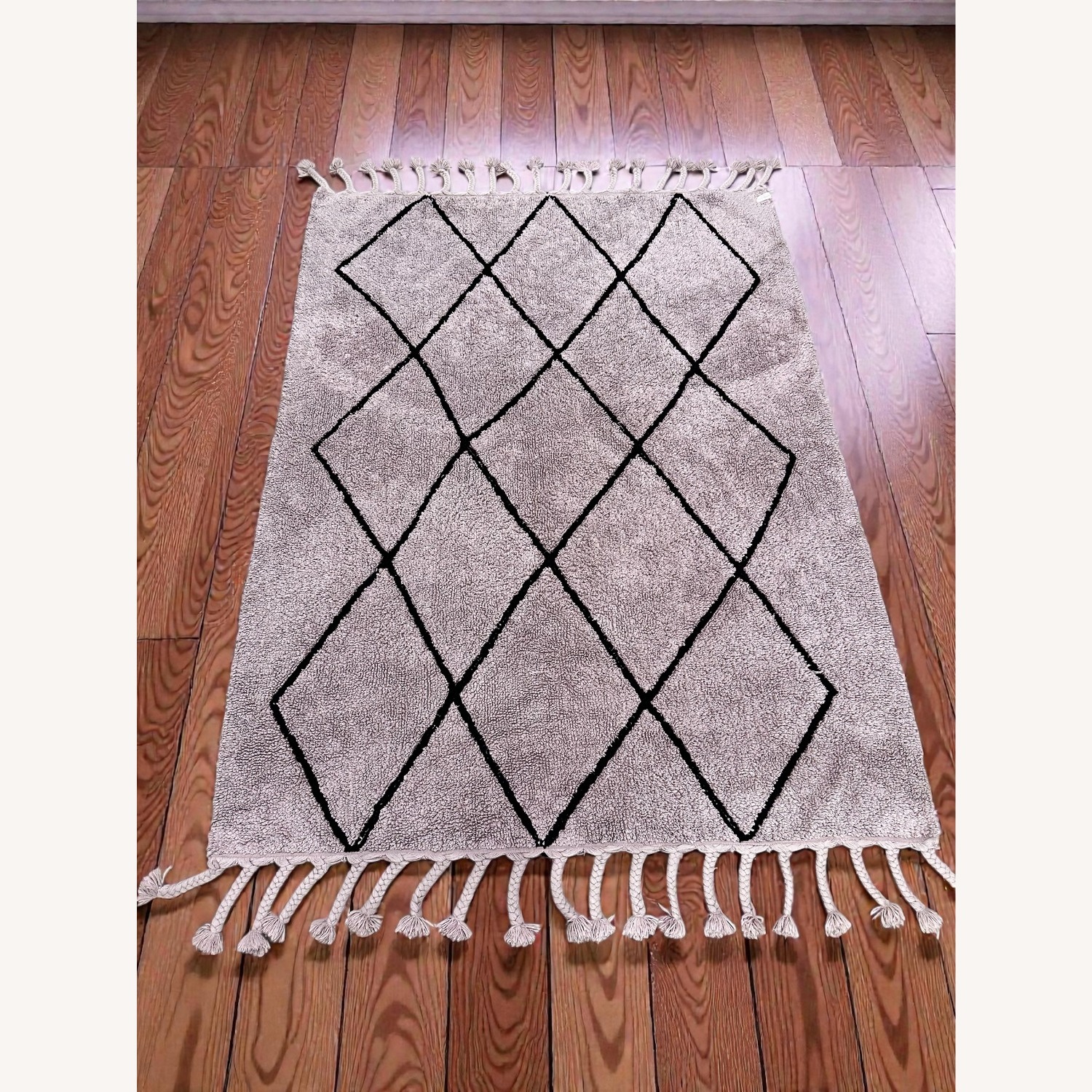 Pink Cotton Area Rug 4.7' x 6.7' - image-1