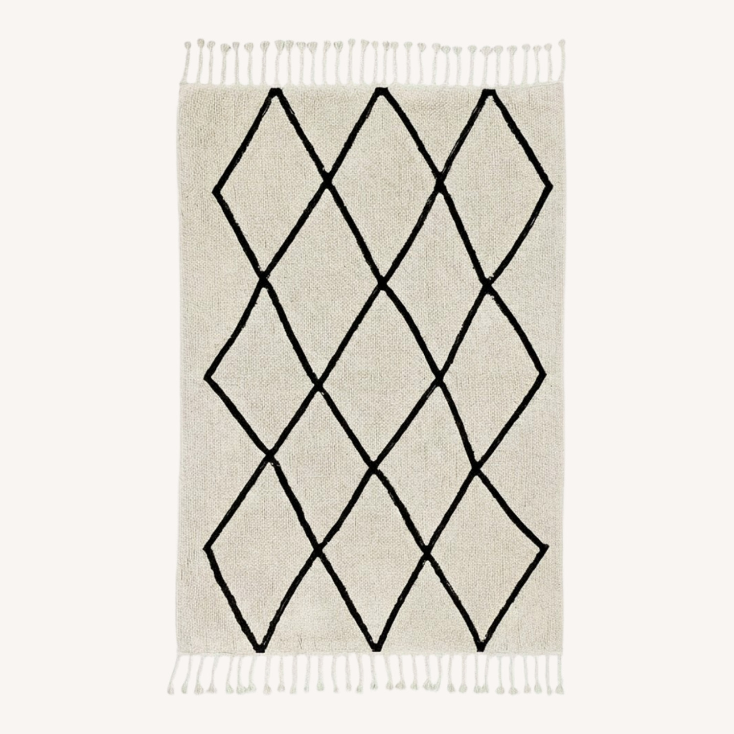 Pink Cotton Area Rug 4.7' x 6.7' - image-0