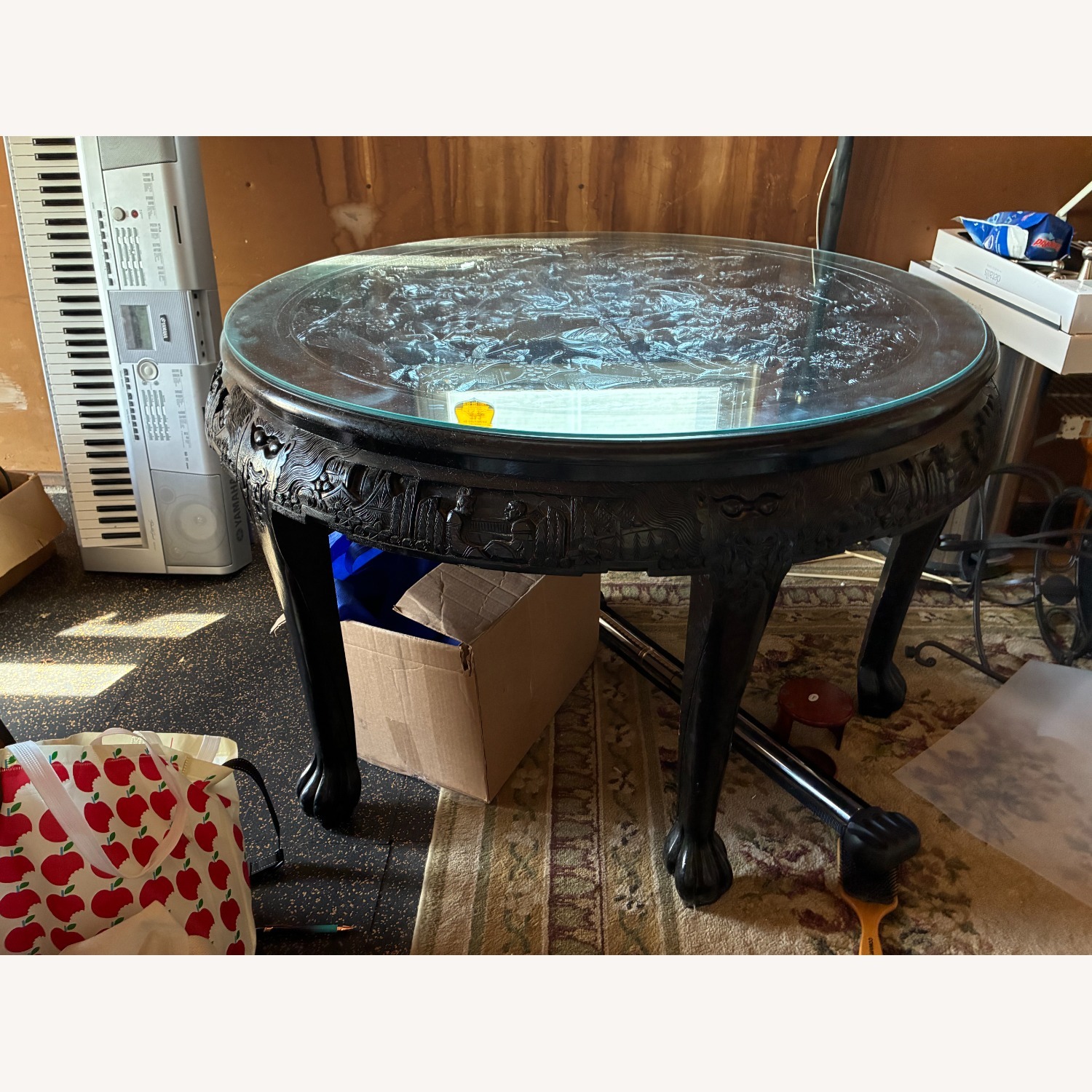 Chinoiserie Black Laquer Dining Table - image-2