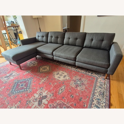 Used Burrow Nomad Dark Gray Fabric 3+ Seater Sofa for sale on AptDeco