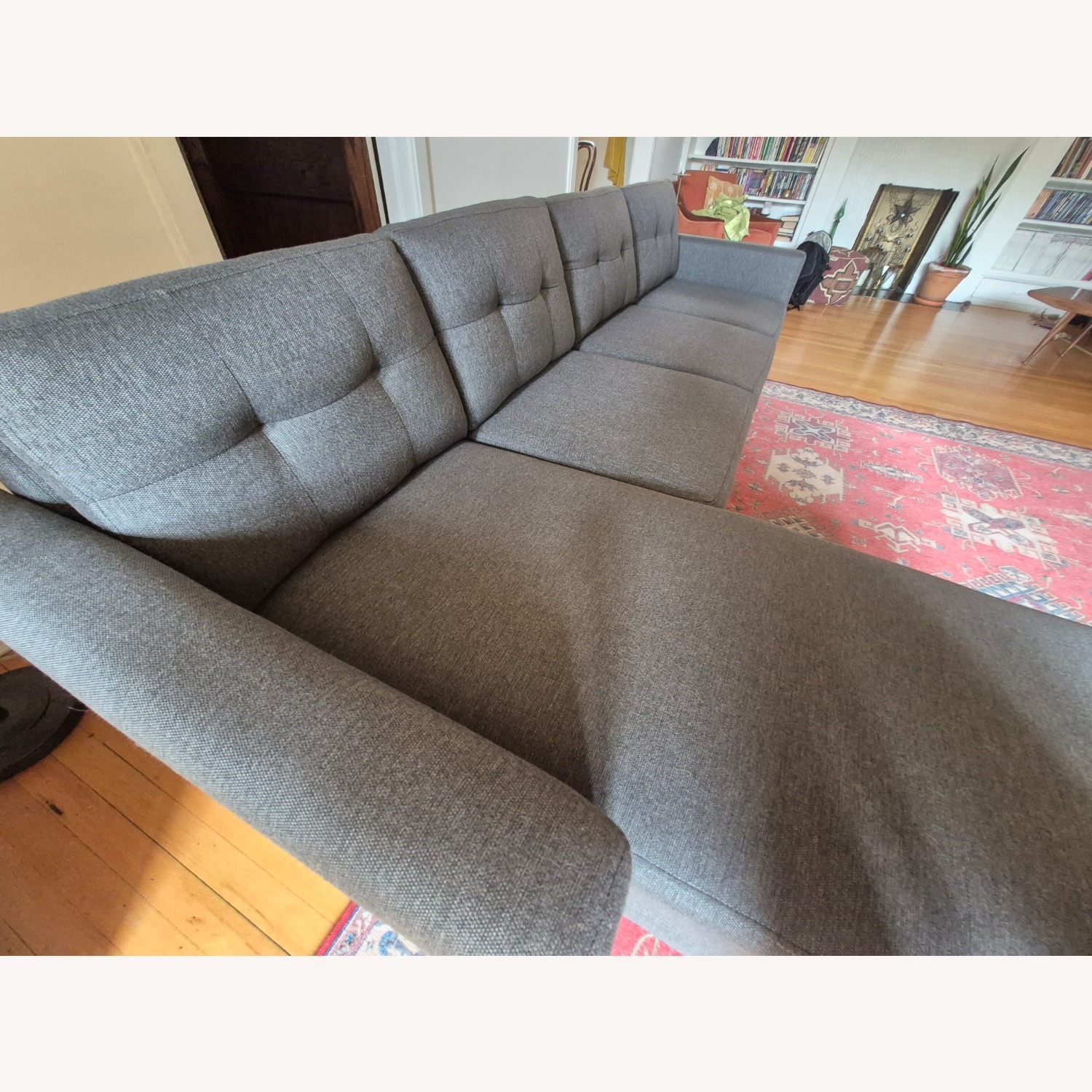 Burrow Nomad Dark Gray Fabric 3+ Seater Sofa - image-8