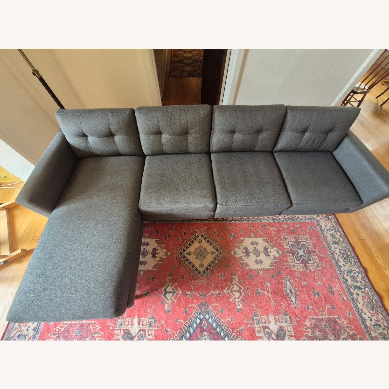 Burrow Nomad Dark Gray Fabric 3+ Seater Sofa - image-2