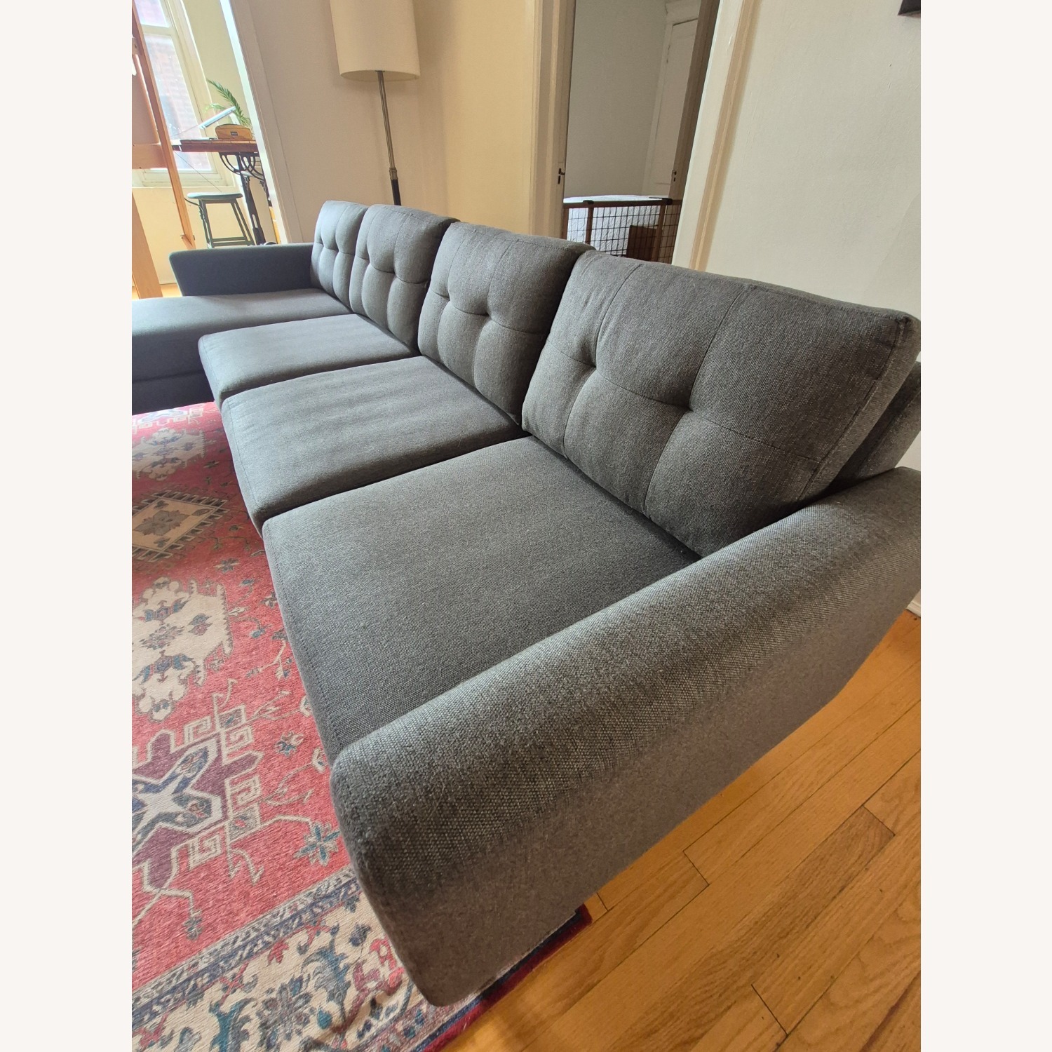 Burrow Nomad Dark Gray Fabric 3+ Seater Sofa - image-7