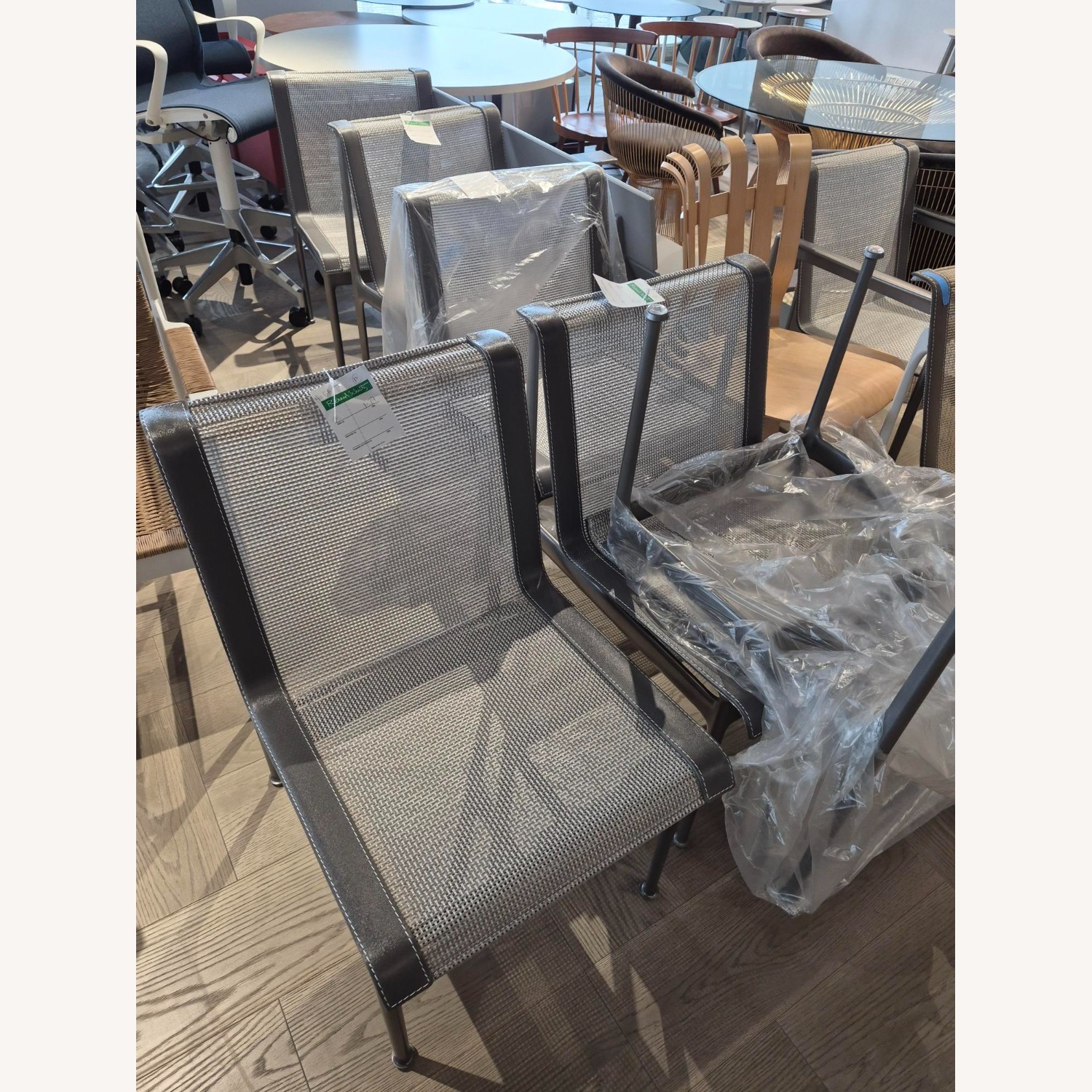 Knoll Richard Schultz Light Gray Dining Chairs - image-4
