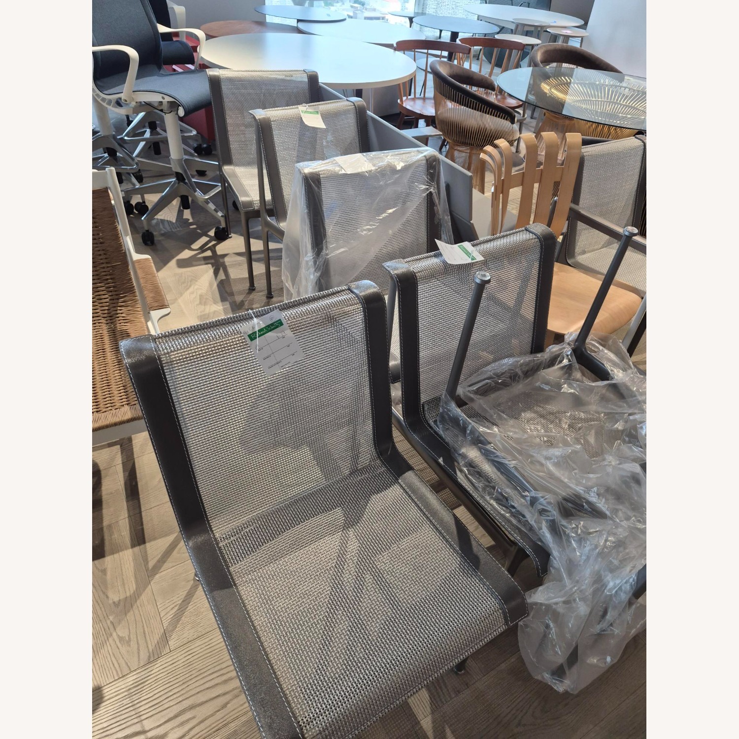 Knoll Richard Schultz Light Gray Dining Chairs - image-6