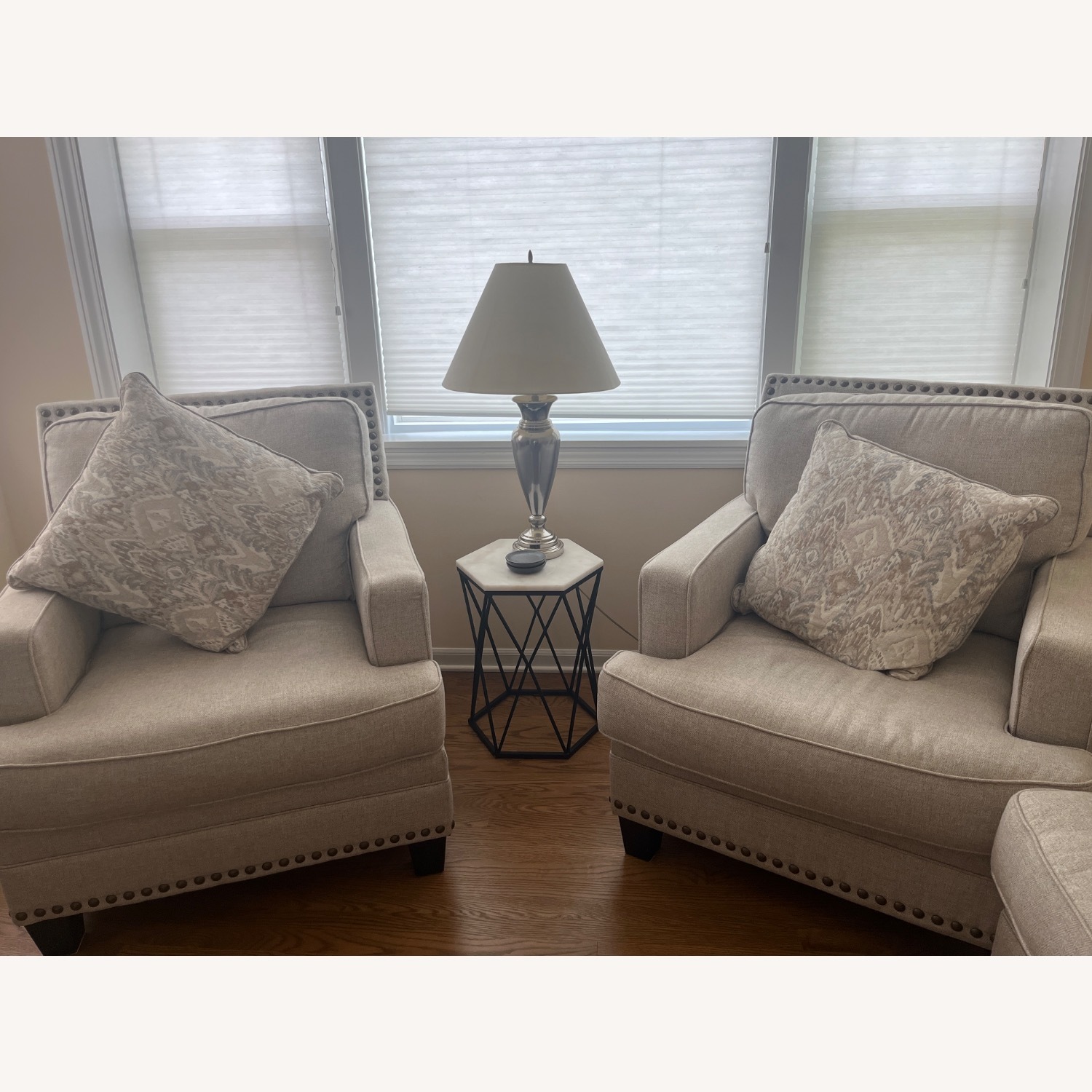 Ashley Furniture Claredon Natural Linen Accent Chairs - image-1
