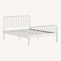 Crate & Kids Jenny Lind White Wood Spindle Kids Queen Bed