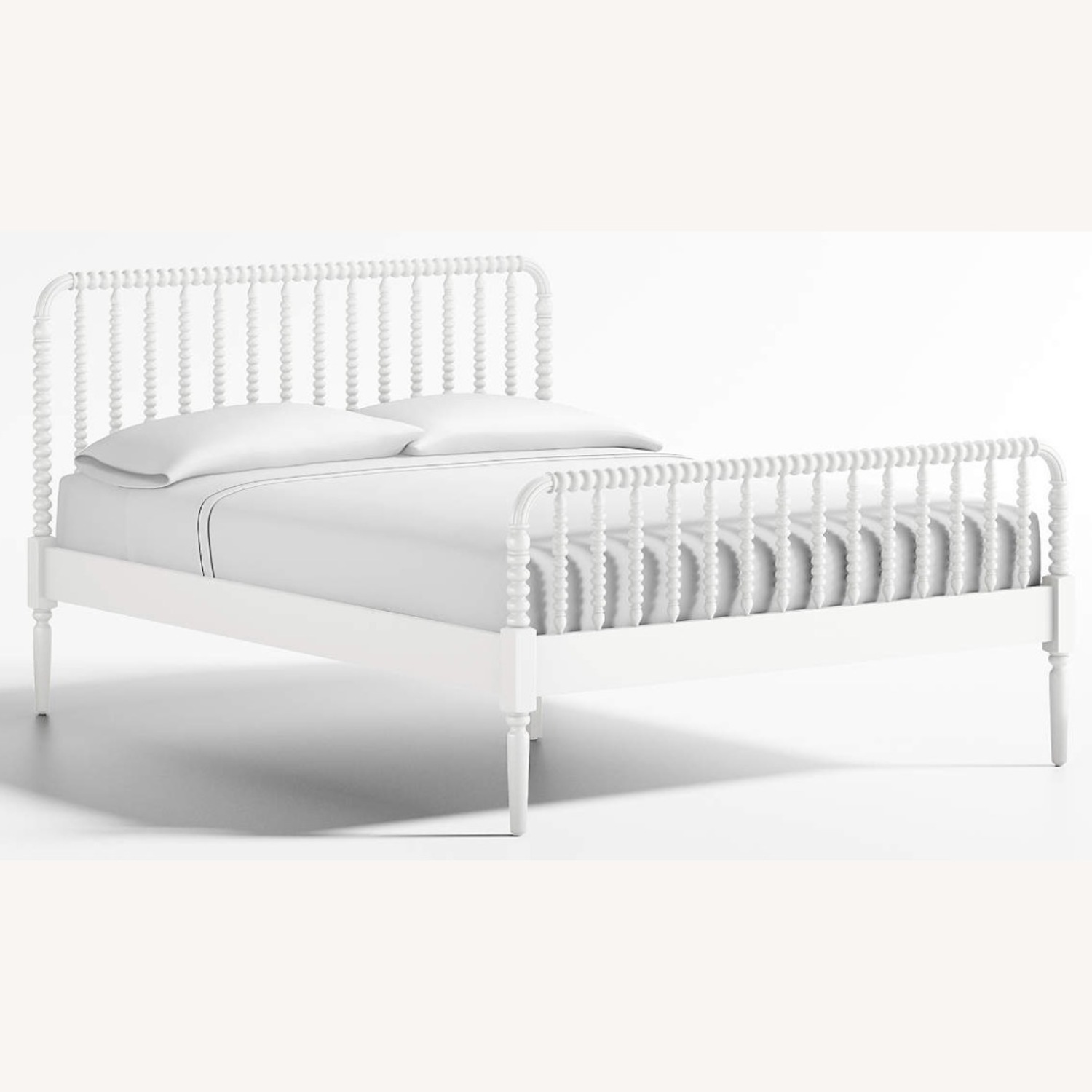 Crate & Kids Jenny Lind White Wood Spindle Kids Queen Bed - image-3
