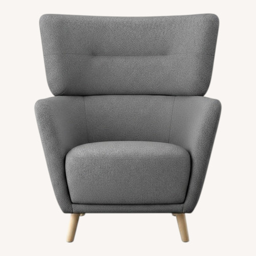 Used IKEA Oskarshamn Light Gray Armchair and Ottoman for sale on AptDeco