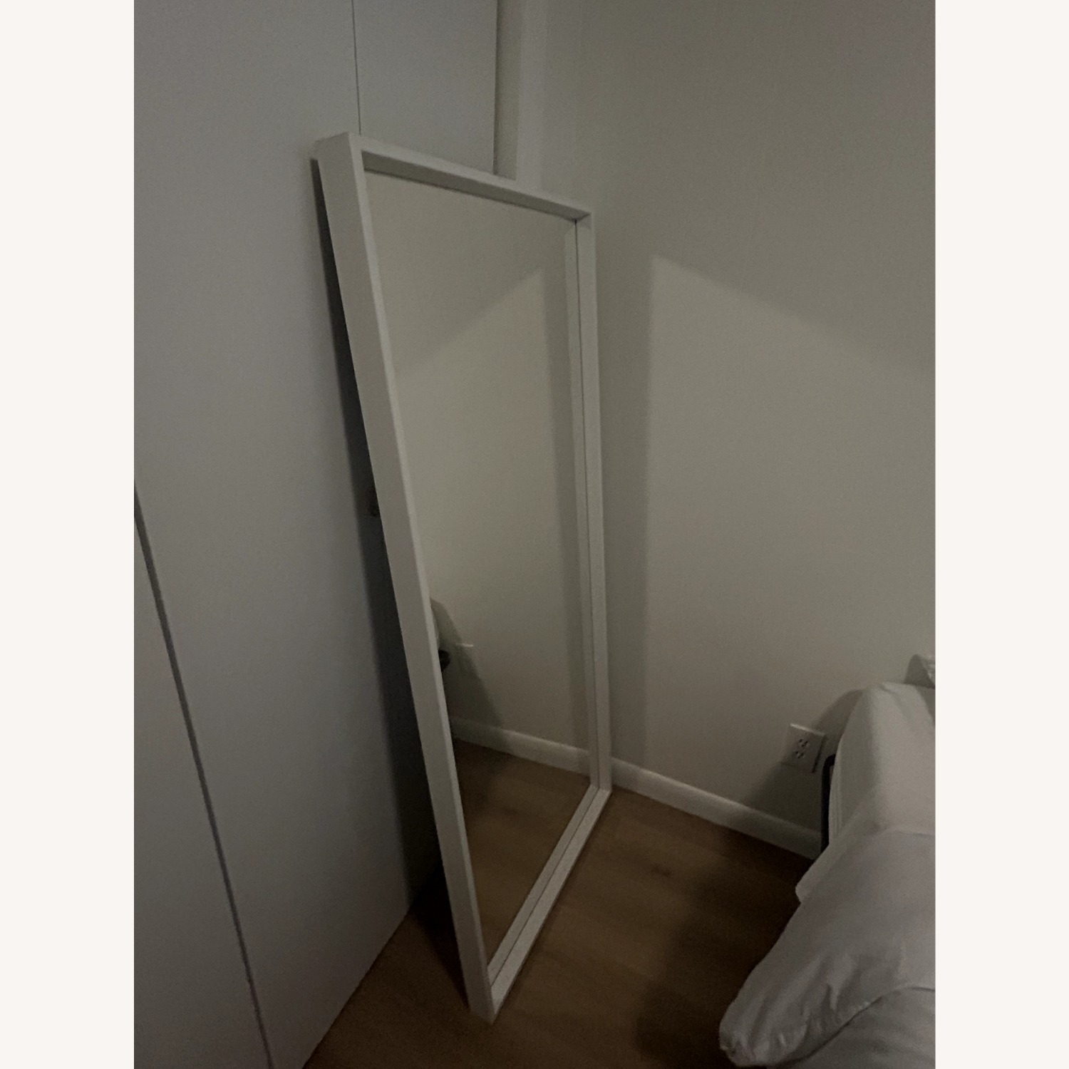 IKEA Nissedal White Glass Floor Mirror - image-3