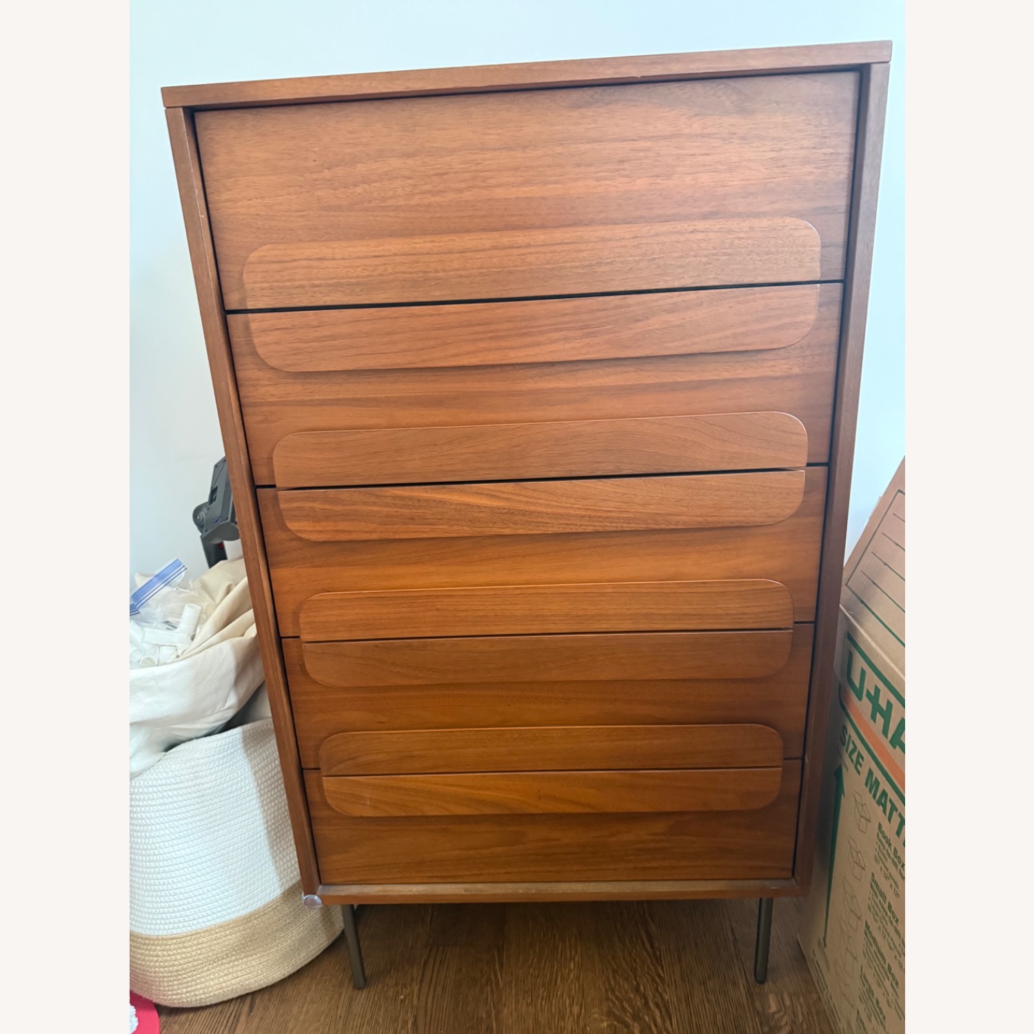 West Elm Gemini Dark Brown Wood Dresser - image-1
