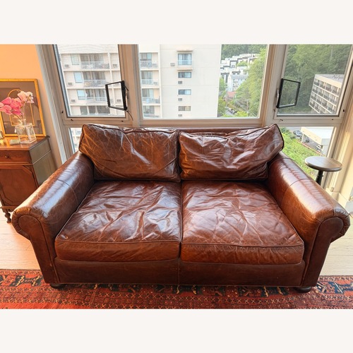 Used Restoration Hardware Lancaster Dark Brown 2 Seater Sofa for sale on AptDeco
