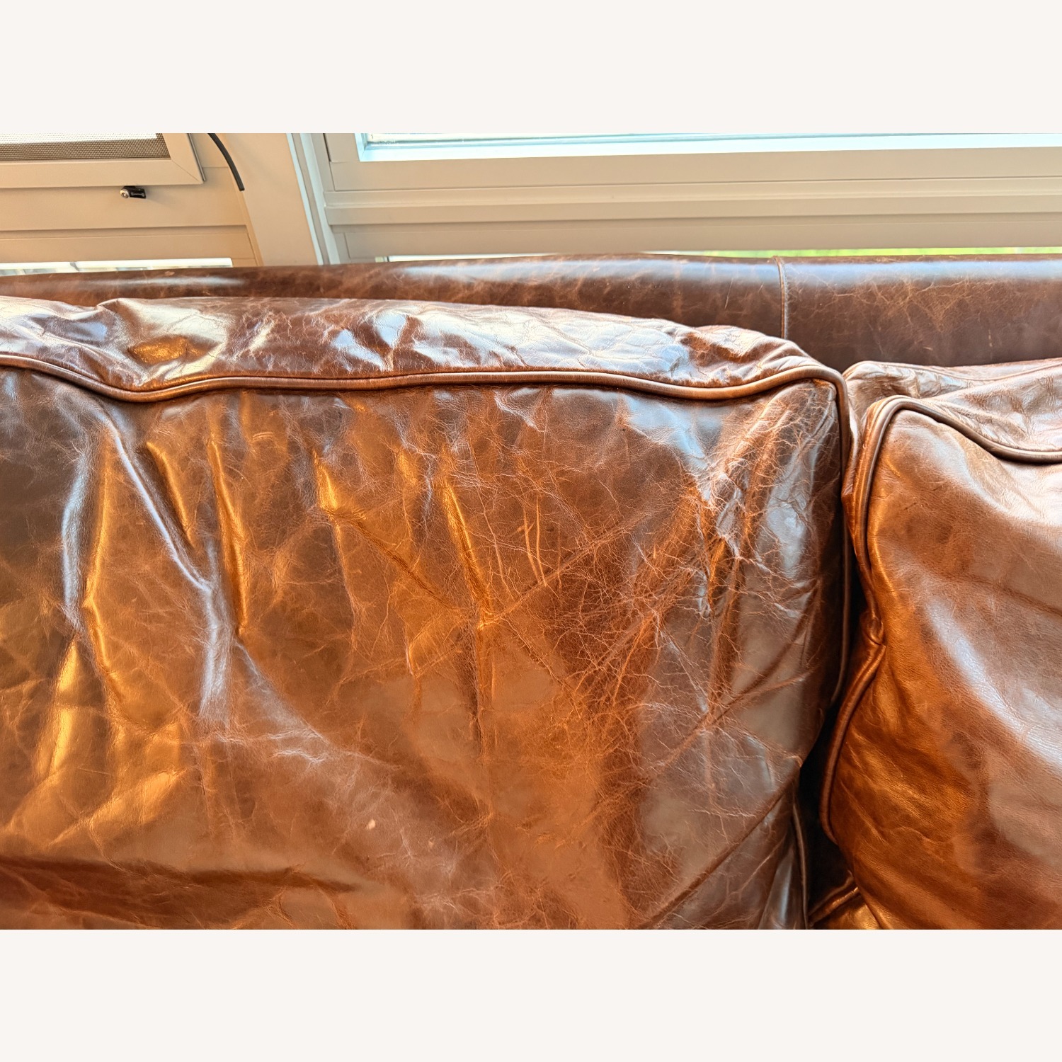 Restoration Hardware Lancaster Dark Brown 2 Seater Sofa - image-5