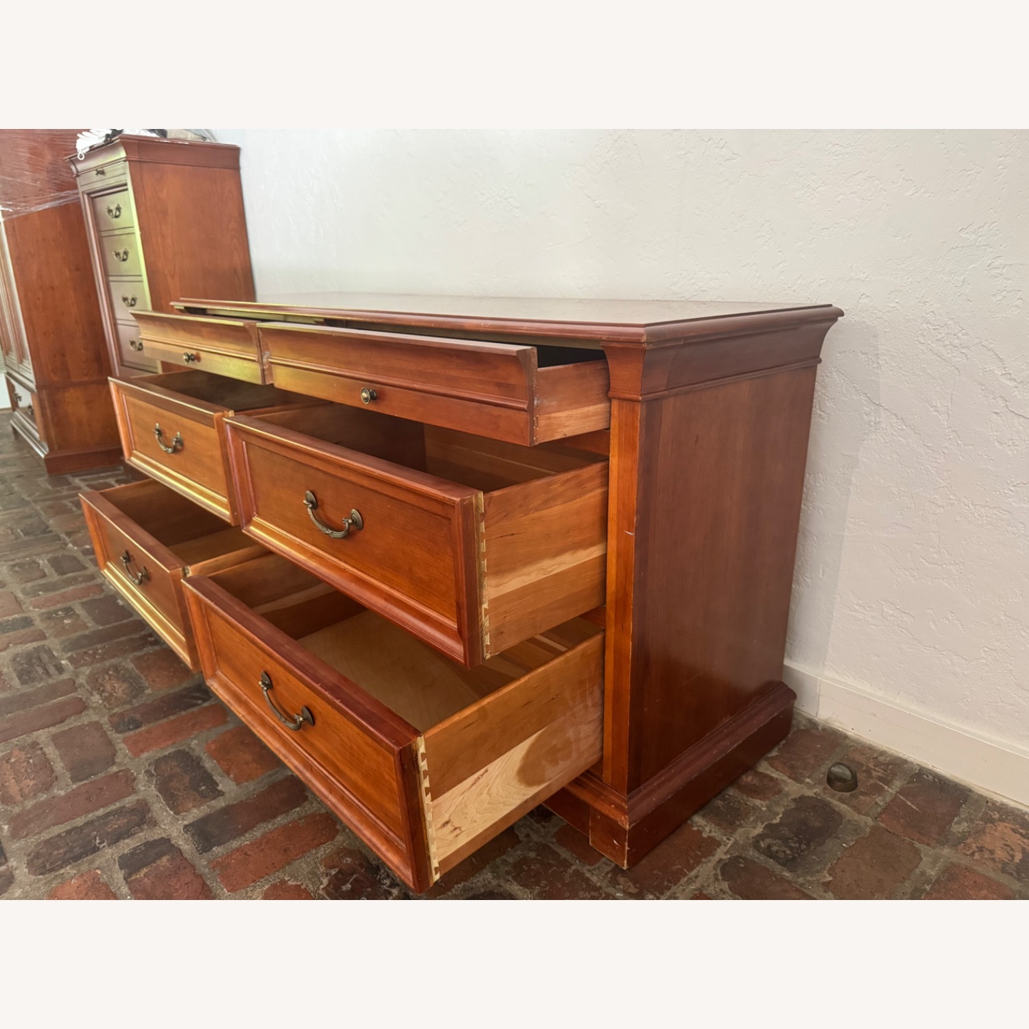 Ethan Allen Georgian Cherry Wood Dresser - image-6