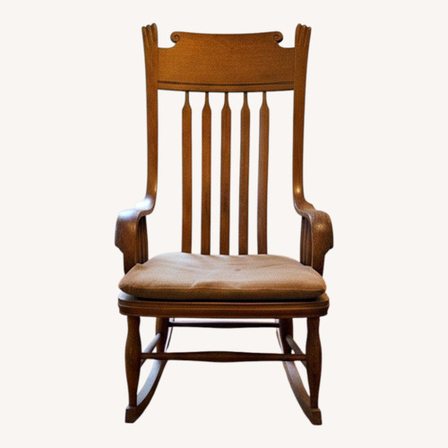 Used Antique Pressed Back Wood Armchair for sale on AptDeco