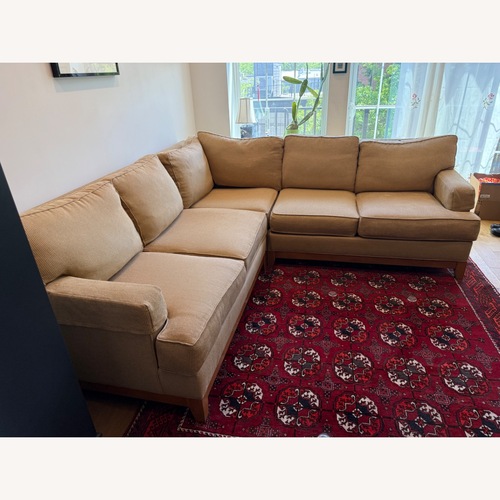 Used Ethan Allen Natural Fabric 3+ Seater Sofa for sale on AptDeco