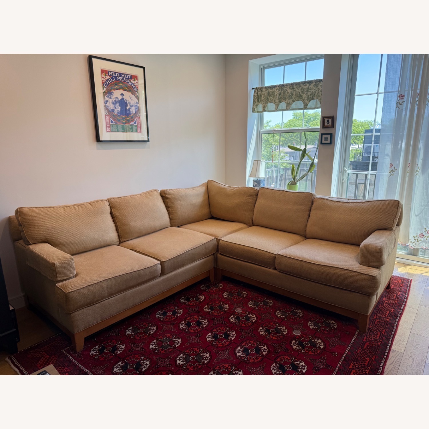 Ethan Allen Natural Fabric 3+ Seater Sofa - image-2