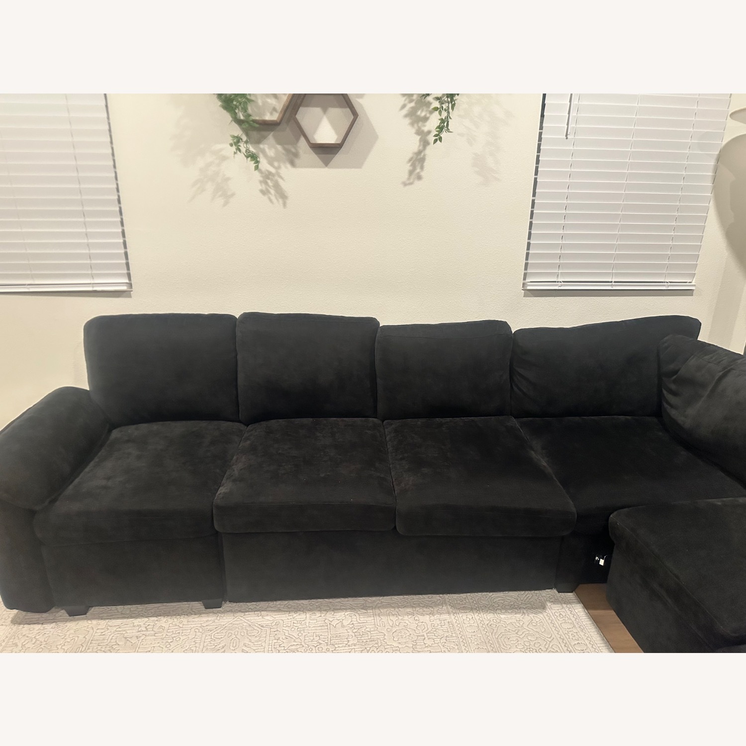 Shaped 7 Seat Sectional Sofa with Pull Out Bed - image-3