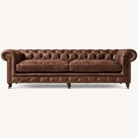 Restoration Hardware Dark Brown 2 Seater Sofa