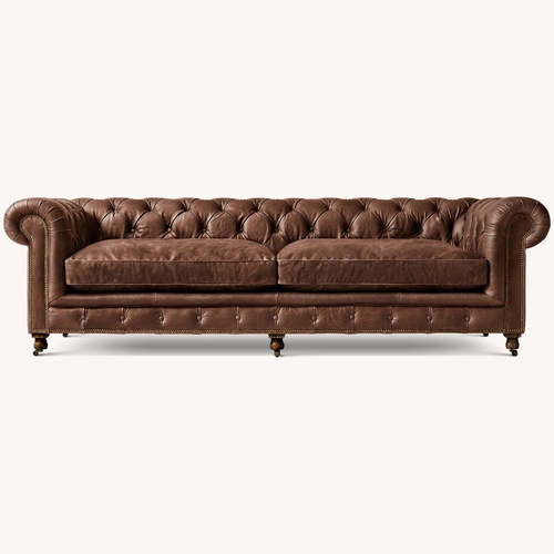 Used Restoration Hardware Dark Brown 2 Seater Sofa for sale on AptDeco