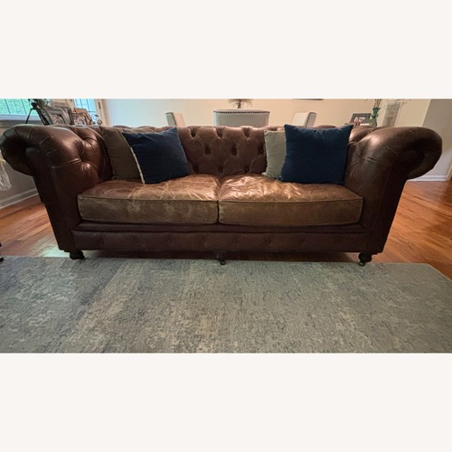 Used Restoration Hardware Dark Brown 2 Seater Sofa for sale on AptDeco