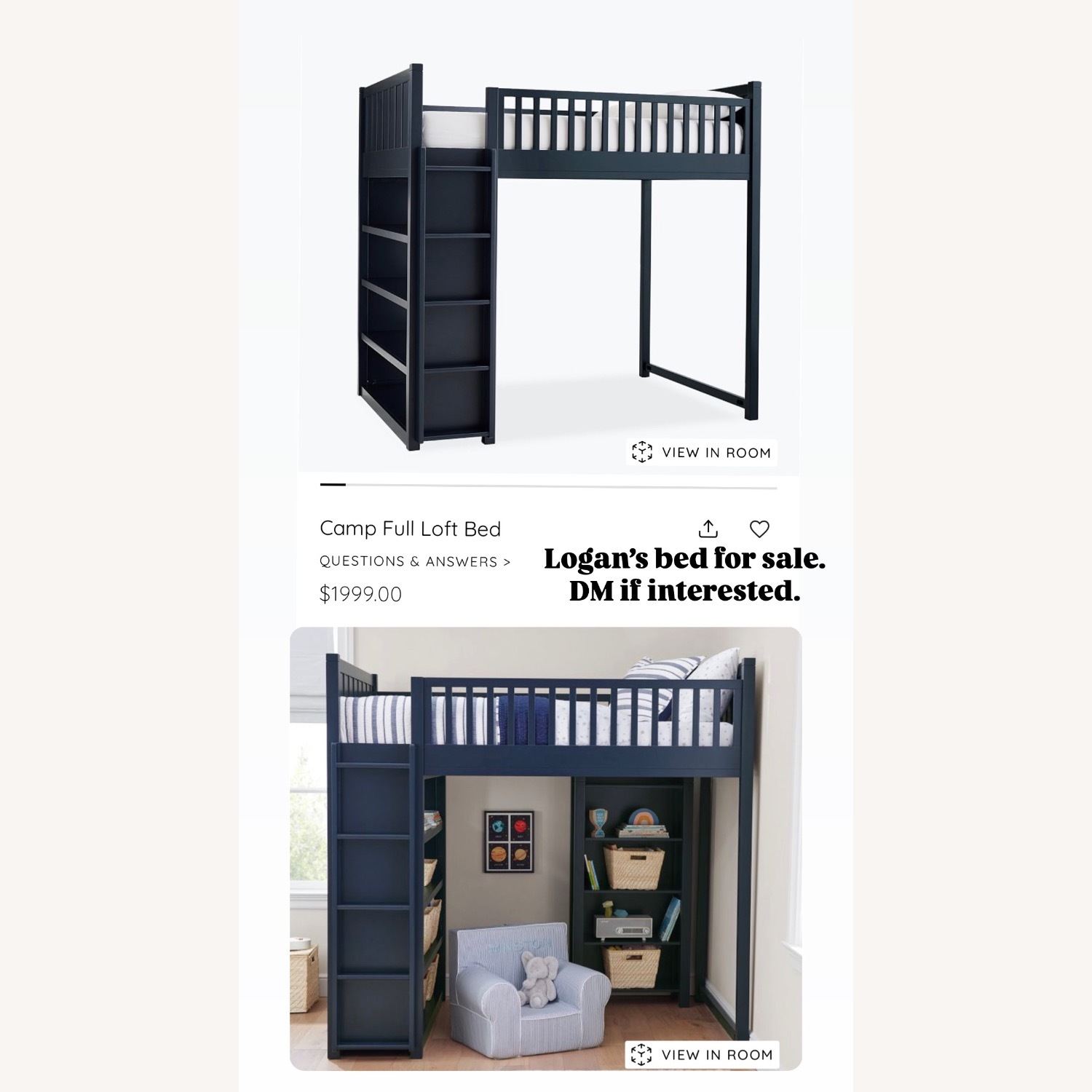 Pottery Barn Camp Loft Bed - image-4