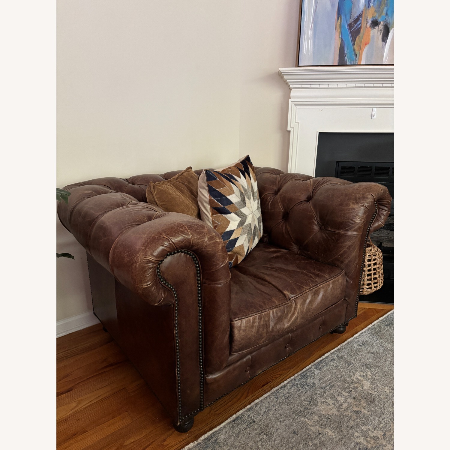 Restoration Hardware Kensington Dark Brown Chairs - image-2