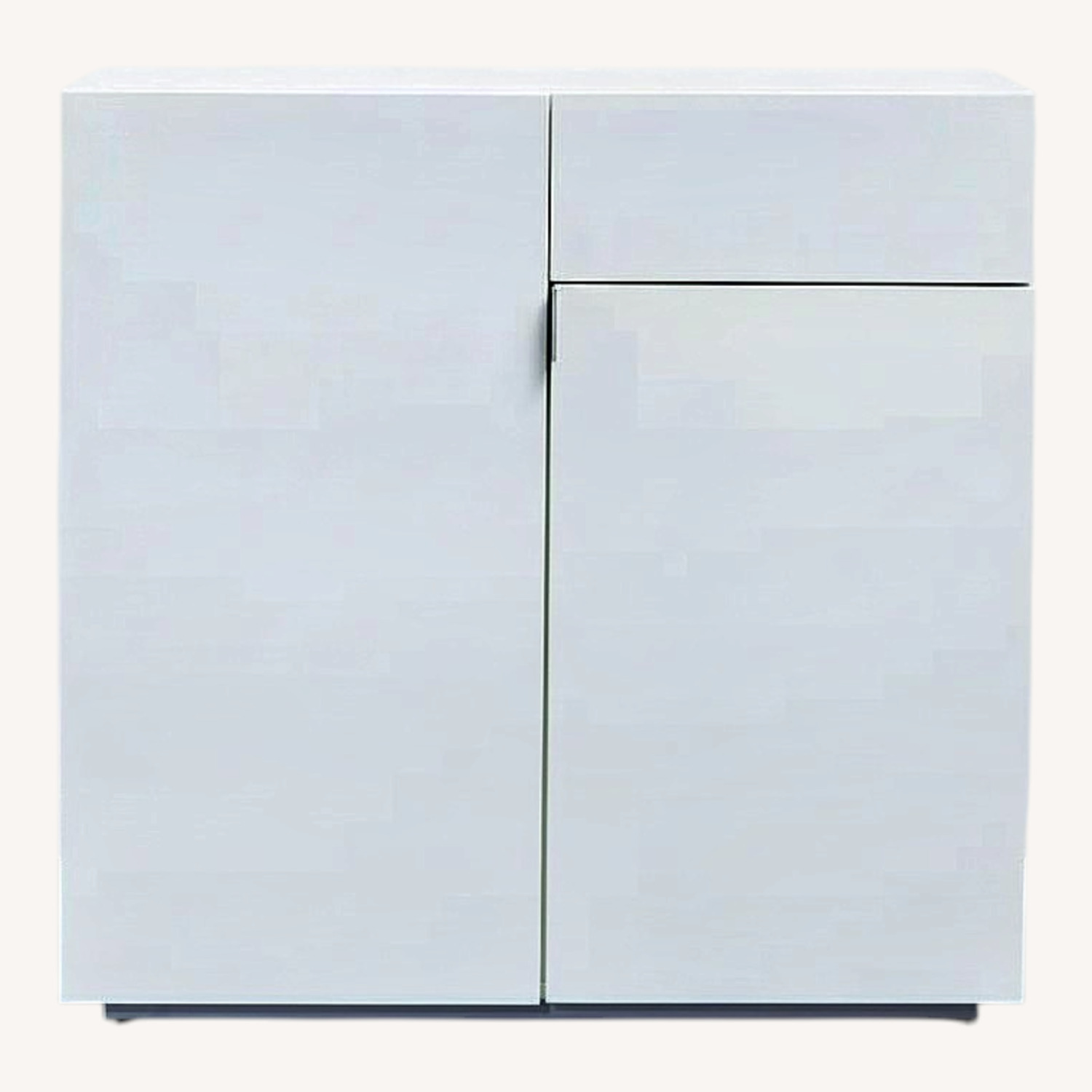 CB2 Swig Mini White Lacquer Bar Cart - image-0
