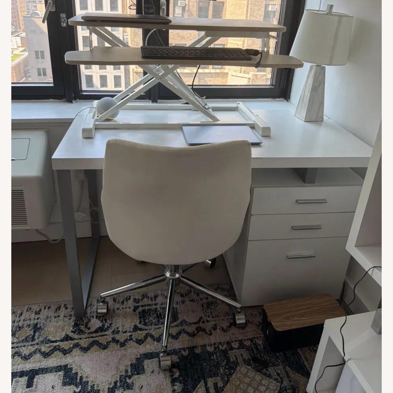 Reversible White and Silver Desk - image-1