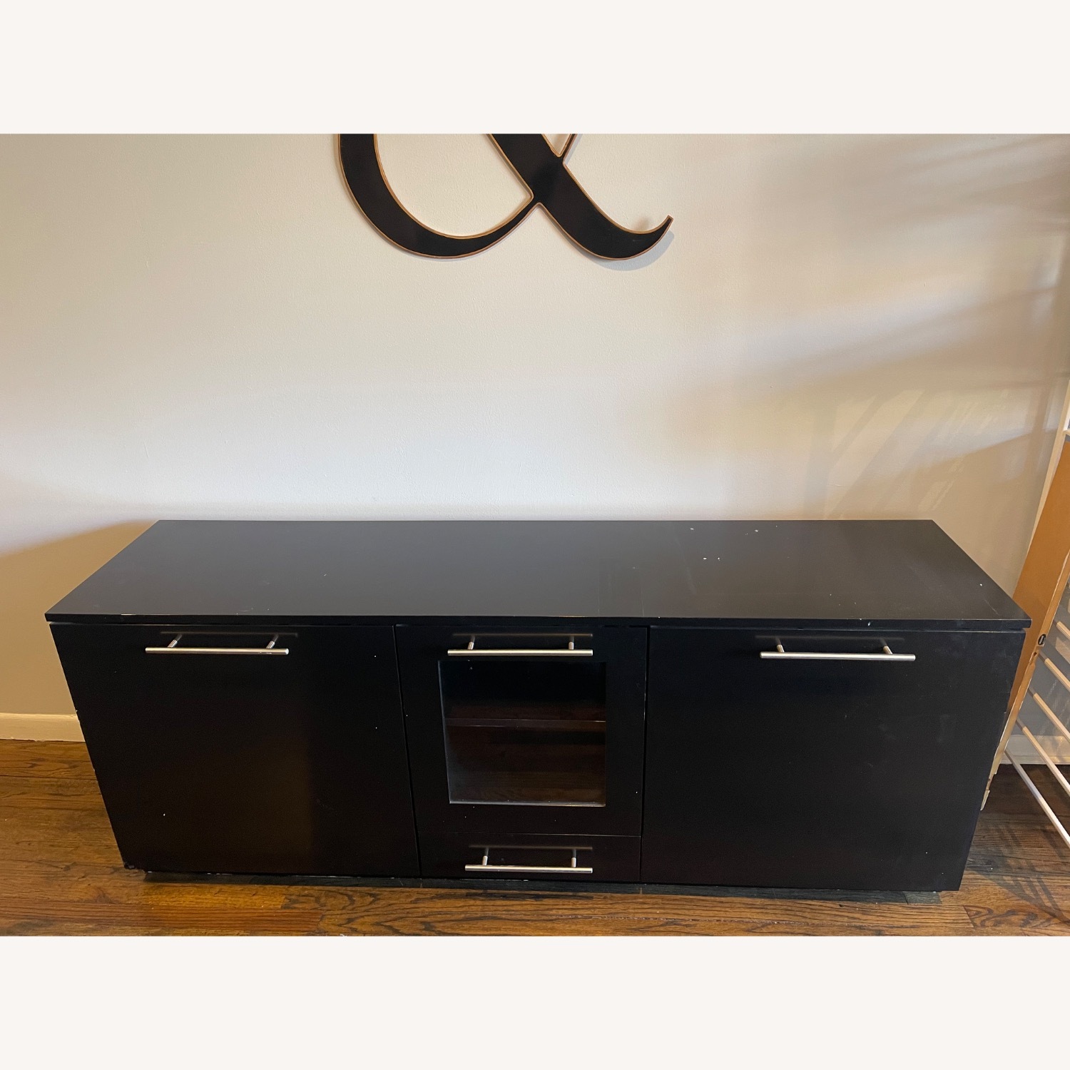 Black Wood Media Storage - image-2