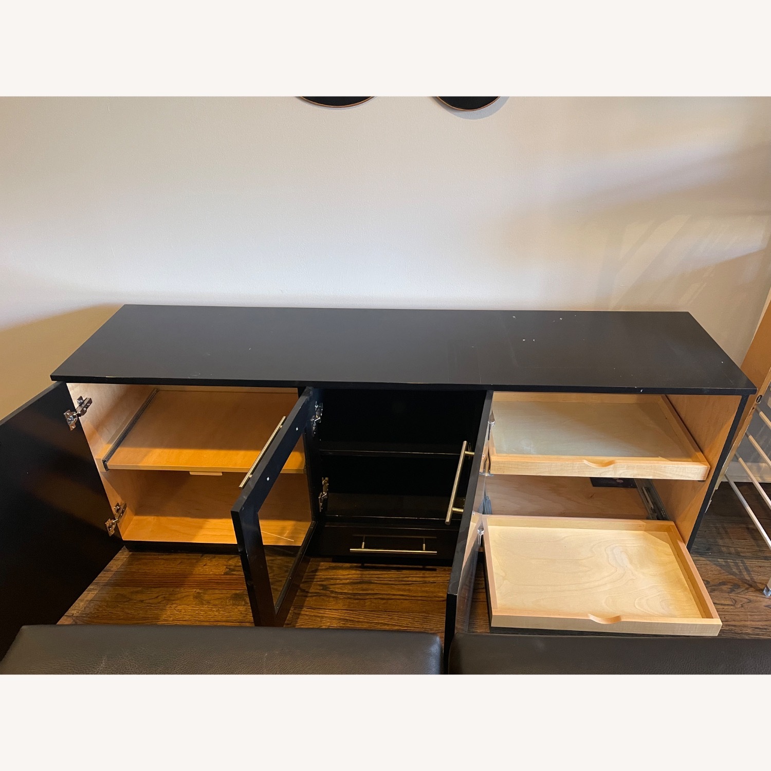 Black Wood Media Storage - image-3