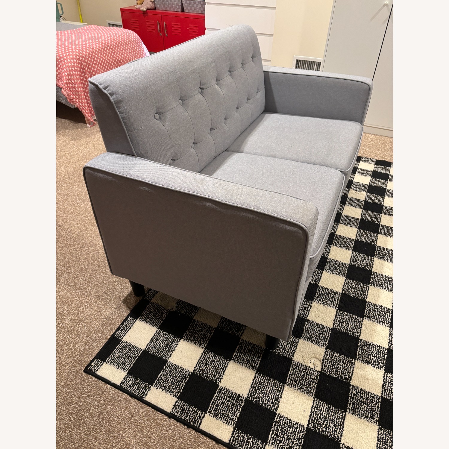 Wayfair Light Gray Fabric 2 Seater Sofa - image-3