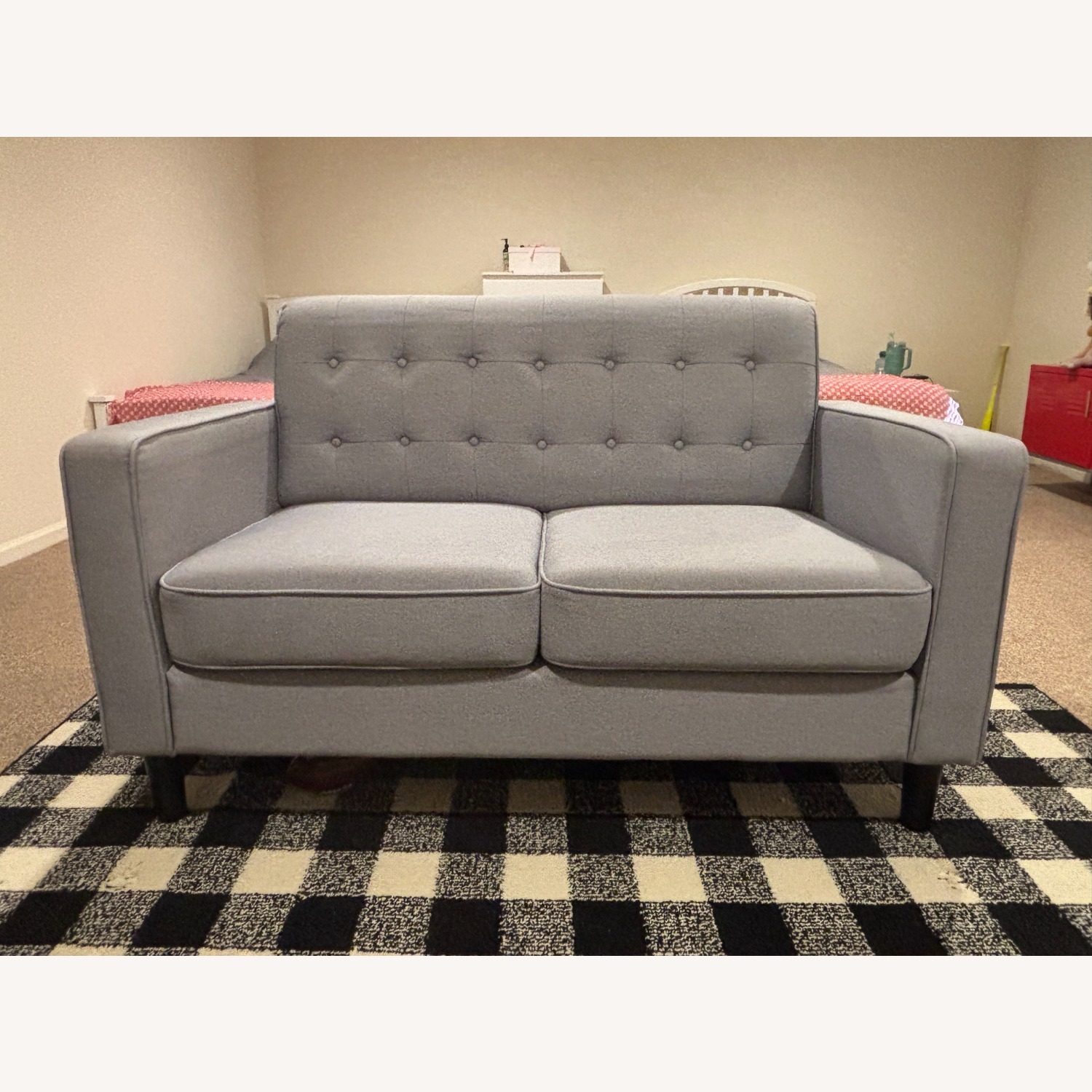 Wayfair Light Gray Fabric 2 Seater Sofa - image-2