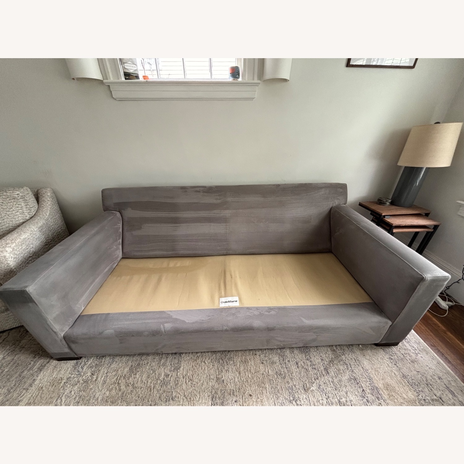 Crate & Barrel Axis Grey Sofa - image-3