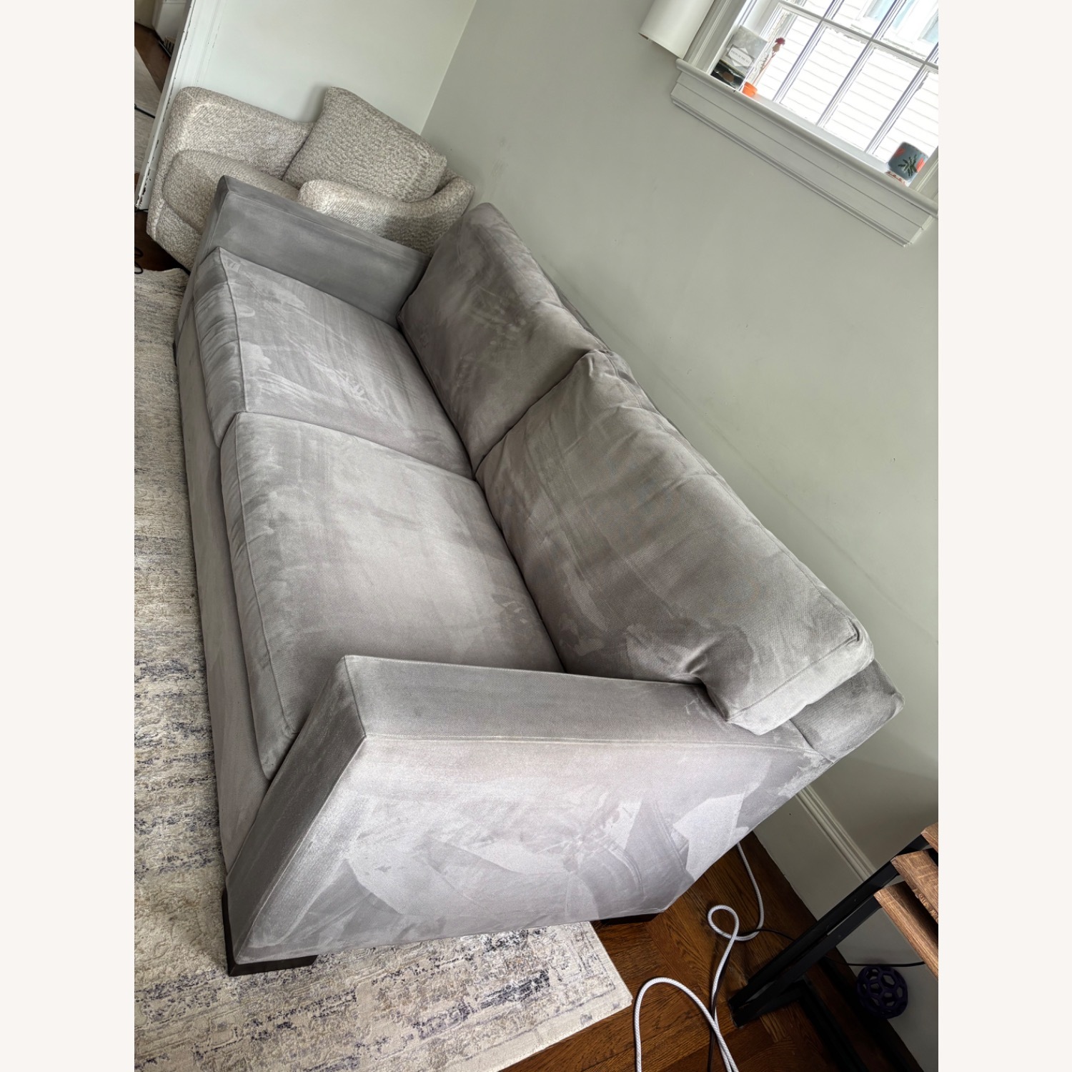 Crate & Barrel Axis Grey Sofa - image-4