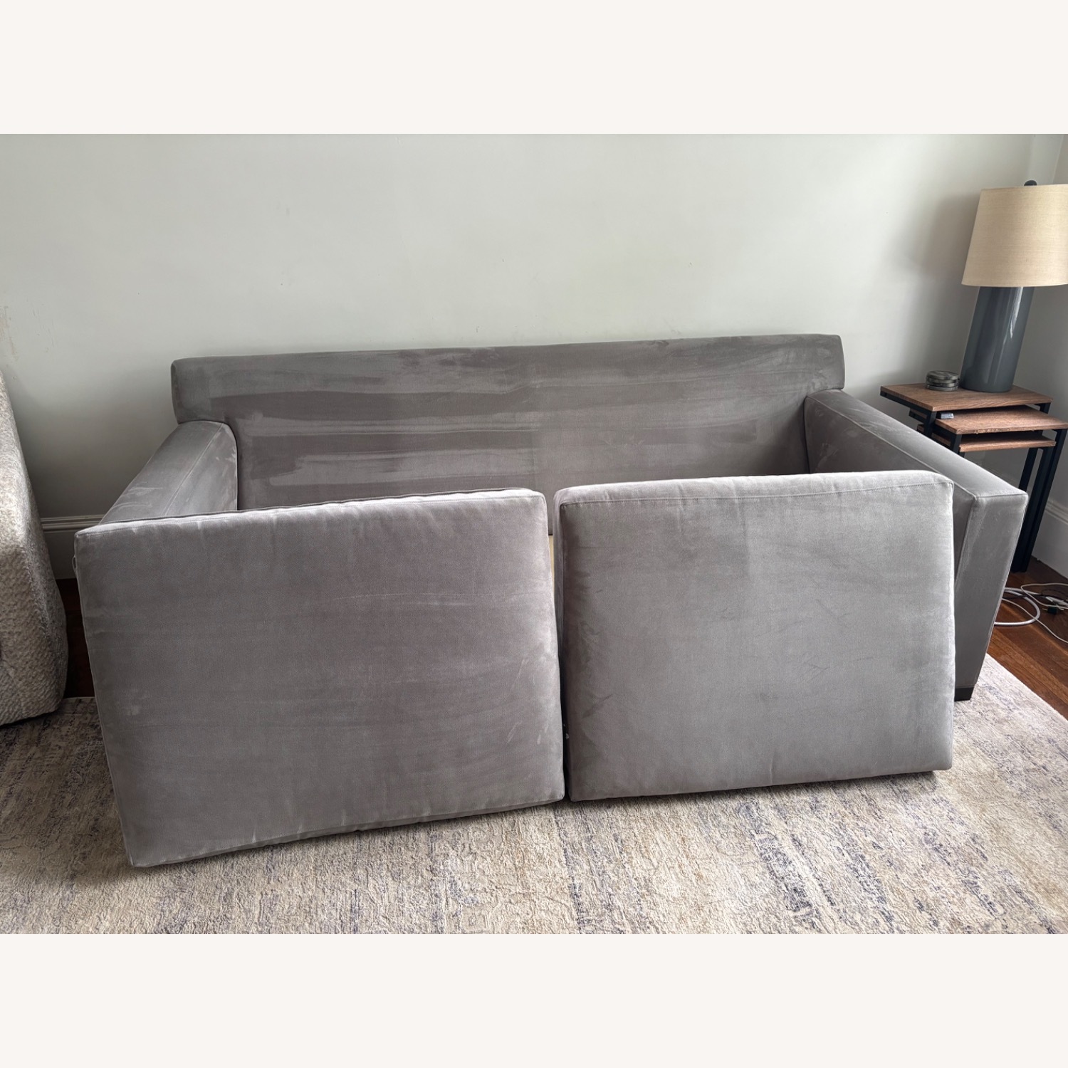 Crate & Barrel Axis Grey Sofa - image-5